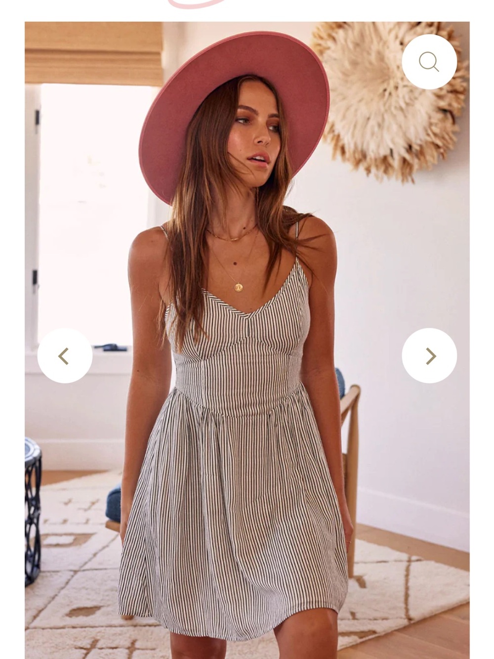 saltwater LUXE Black & White Striped Mini Sundress